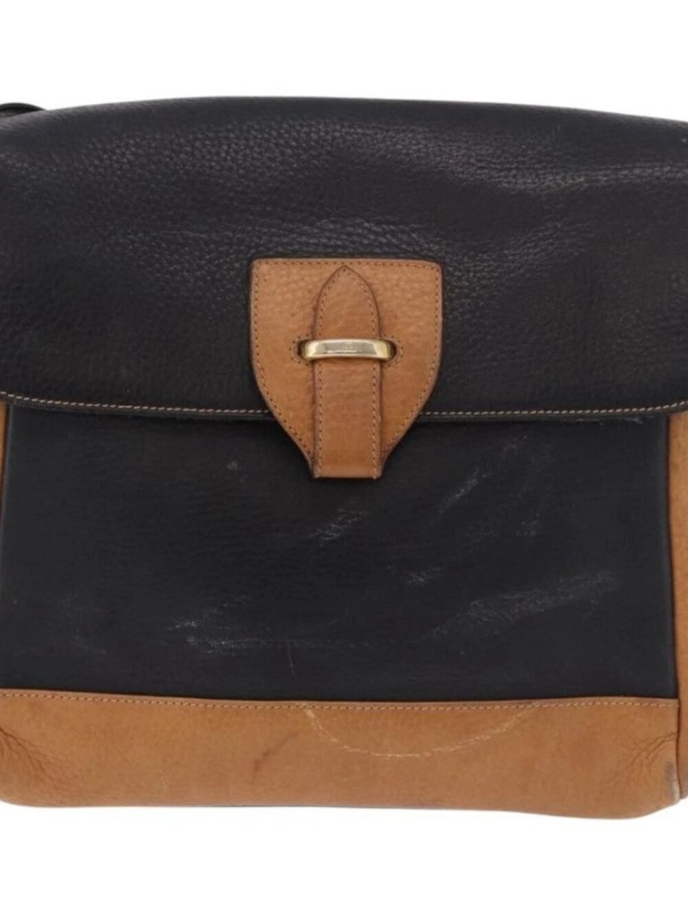 GUCCI Shoulder Bag Leather Black Gold Auth ep14739 - Picture 2 of 15